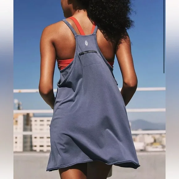 Free People Hot Shot Mini Dress in Indigo - Picture 3 of 11